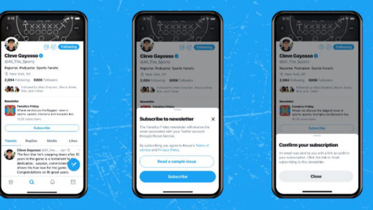 Twitter agrega el botón 'Suscribirse' a los perfiles para suscripciones al boletín